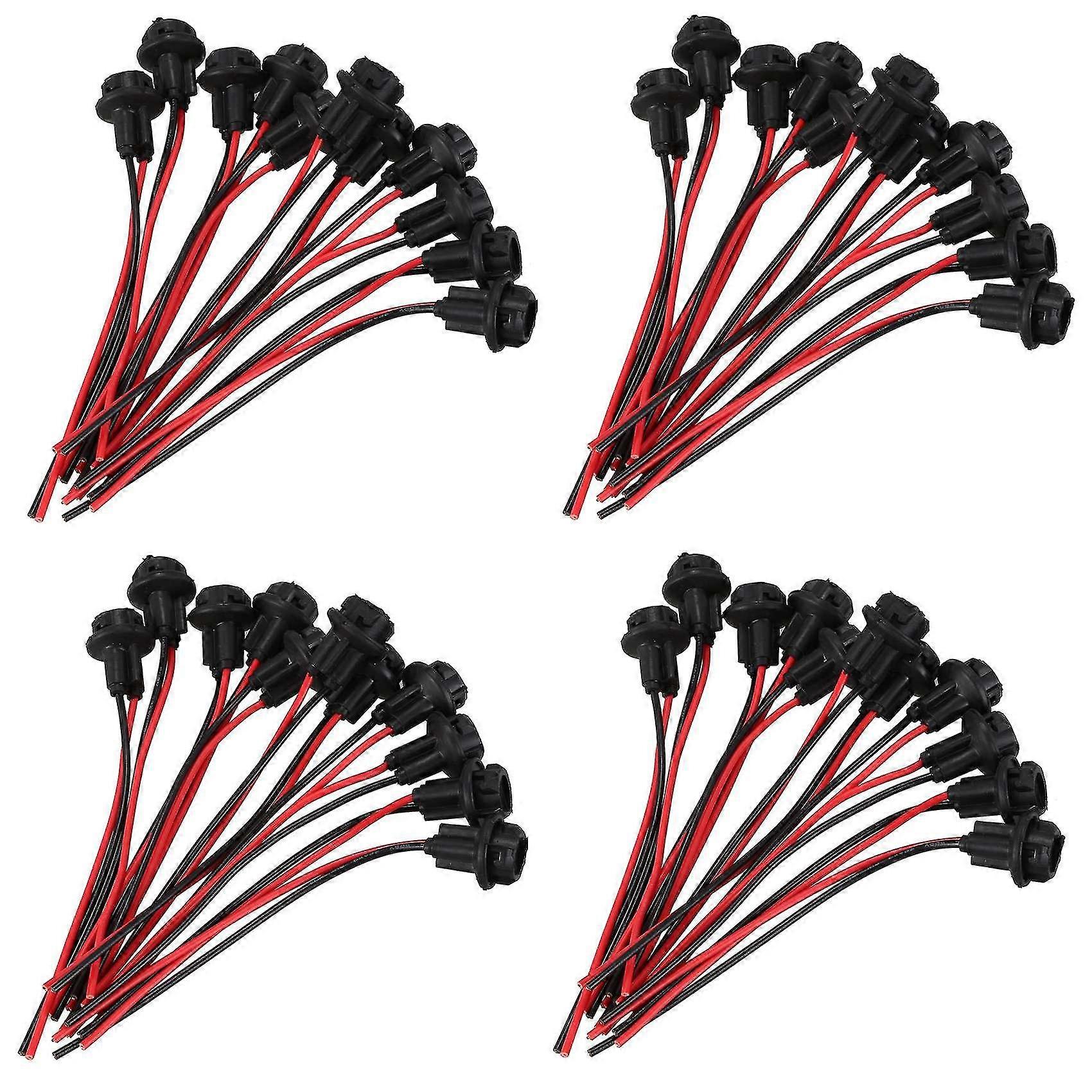60x T10 W5w 168 194 Lampenfassung Fassung Diy Glas Lampenfassung, Schwarz