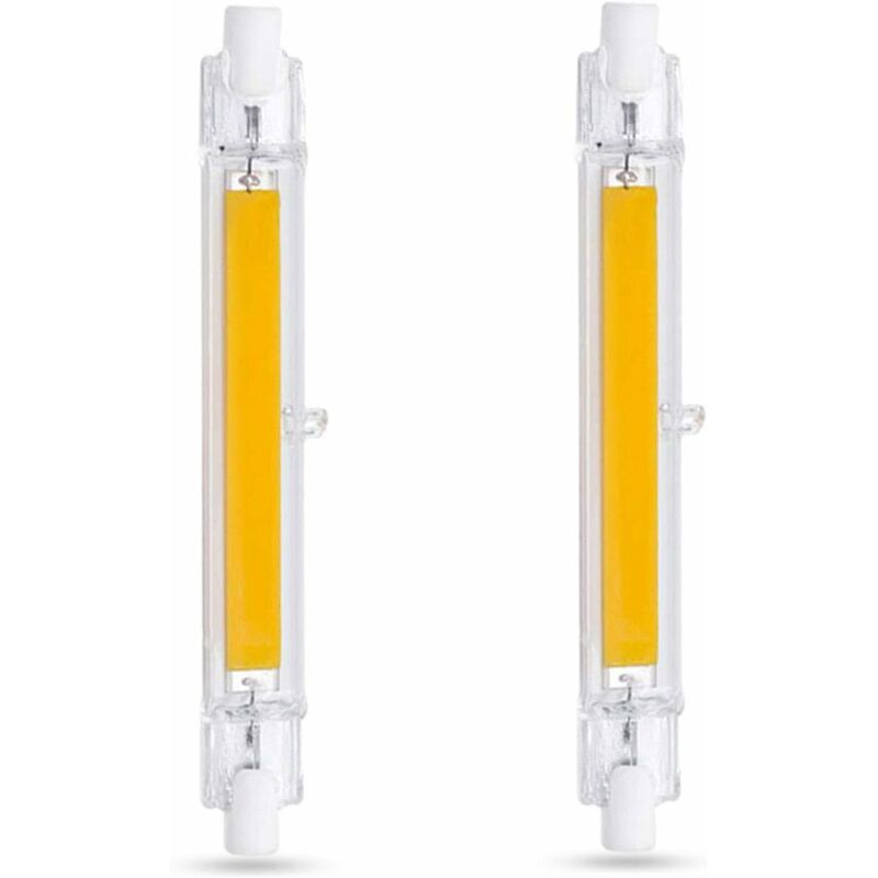 Led R7s 118 Mm, 10 W, Warmweiß 3000 K, 1000 Lm, R7s J118 Halogenlampe, Entspricht 80 W, 100 W, Nicht Dimmbar, R7s 118 Mm, Schlanke Cob-led-lampe Für Wand-/stehlampe, 2er-pack