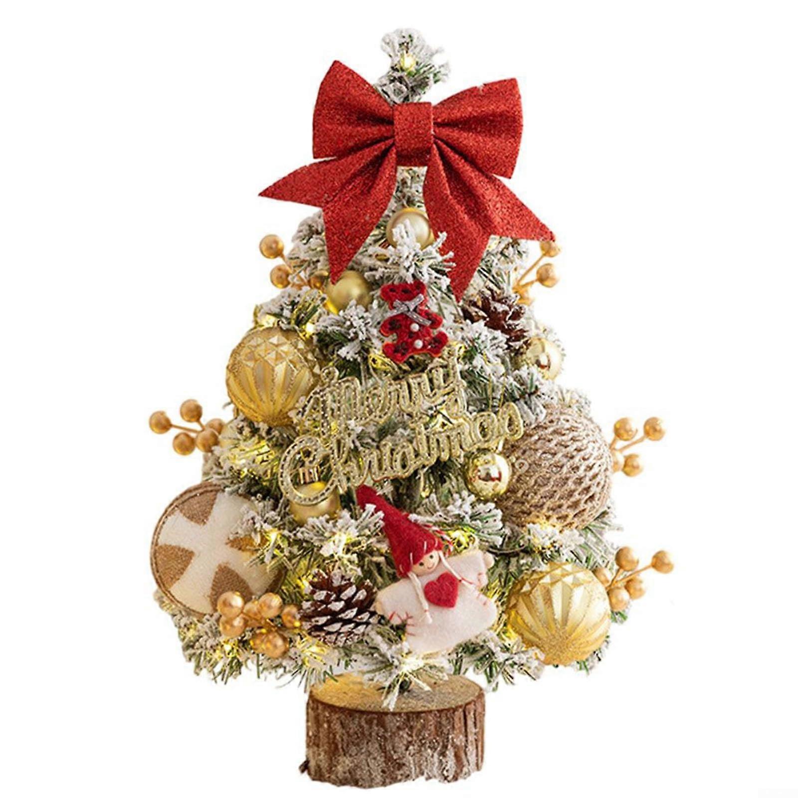 Mini-desktop-weihnachtsbaum, 45 Cm, Mini-kleiner Desktop-weihnachtsbaum Mit Led-licht Für Urlaub, Party, Diy-dekoration (oder)