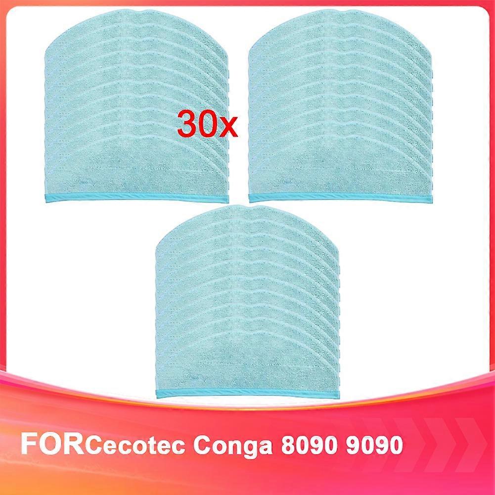 Ersatztücher Für Cecotec Conga 8090/9090 Roboterstaubsauger, Mikrofasertücher, Waschbares Ersatzzubehör