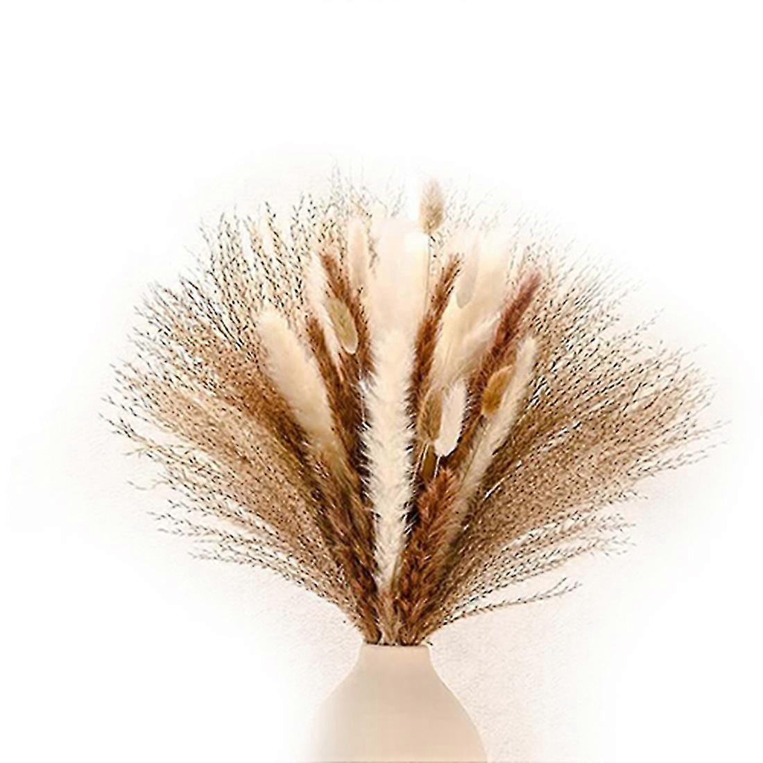 120 Stück Pampasgras, 44,5 Cm, Natürliche Getrocknete Blumen, Boho-heimdekoration, Natürliche Pflanzen Für Hochzeit