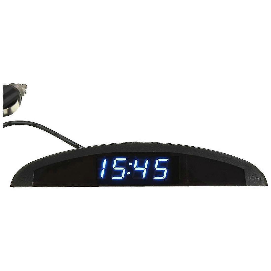 3 In 1 Auto 12v Led Digital Voltmeter Spannung Temperatur Thermometer Blau
