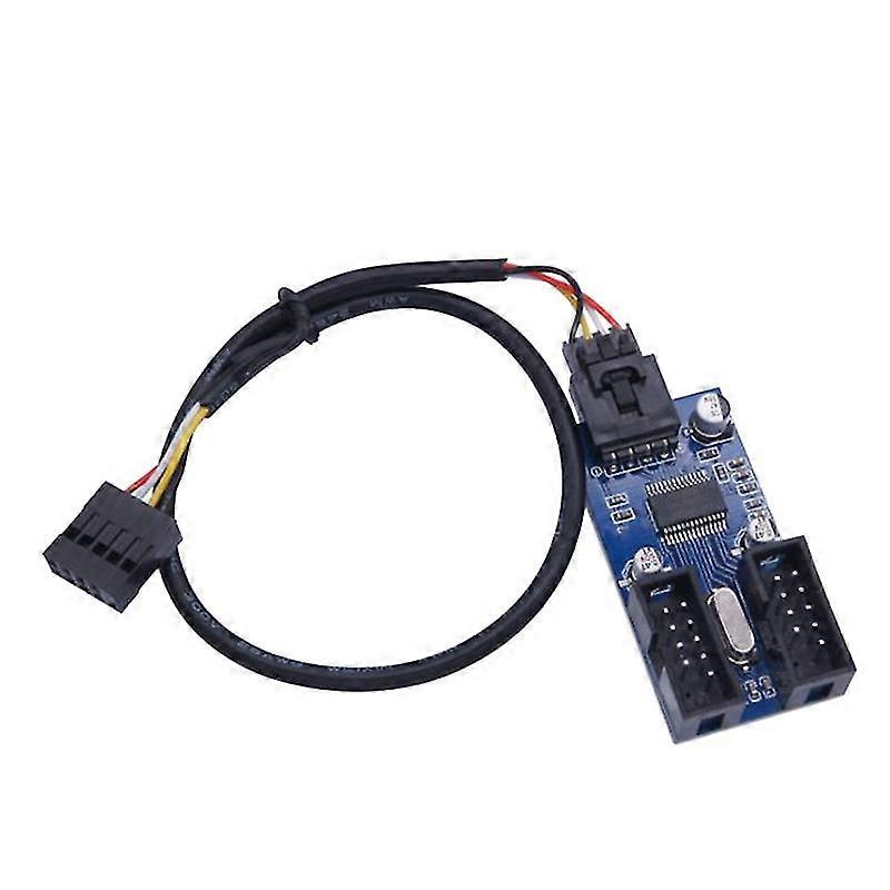 Usb 2.0 Stecker 1 Auf 2 Buchse 9pin Verlängerungskabel Motherboard Hub Adapter