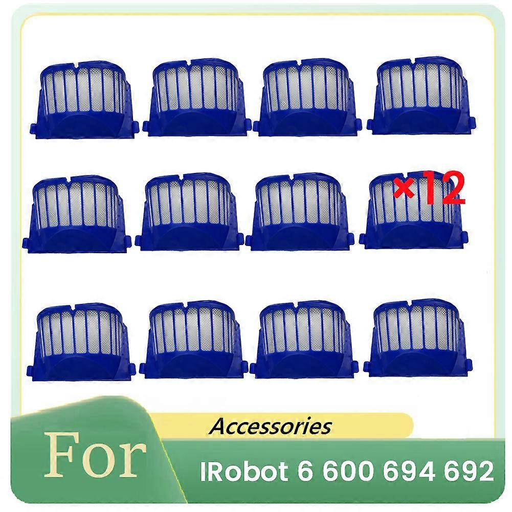12 Stück Reinigungsfilter Für Irobot 6 Series 600 694 692 Kehrroboter-zubehör