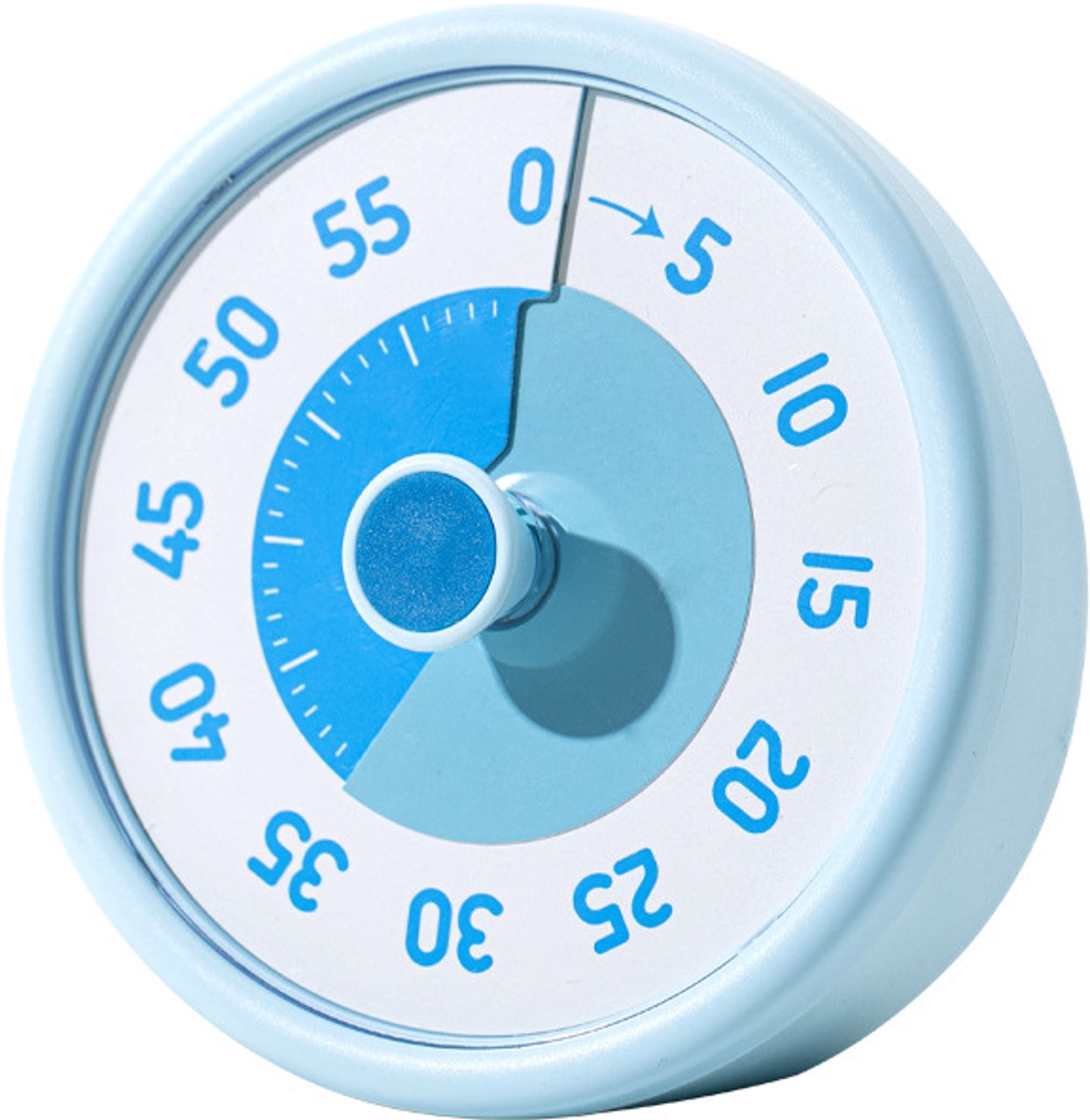 Timer - Visueller Countdown - Digitaler Regenbogenwecker - 60-minuten-anzeige Mit Akustischem Signal - Lebendige Farben - Geeignet Für Fitness, Lernen, Zeitmanagement, Kochen - Blaue Grundfarbe