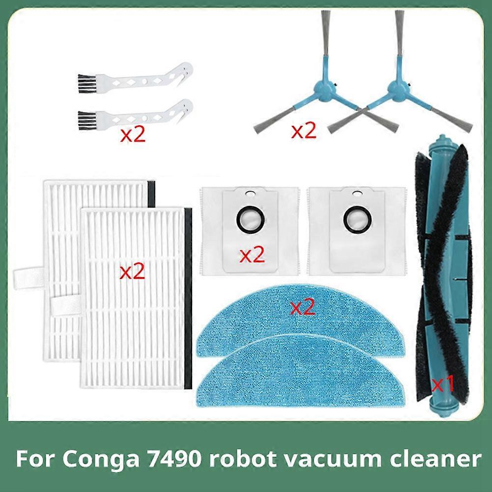 Zubehör Für Den Roboterstaubsauger Conga 7490: Rotierende Hauptbürste, Filter, Tuch, Staubbeutel Und Ersatzbürste