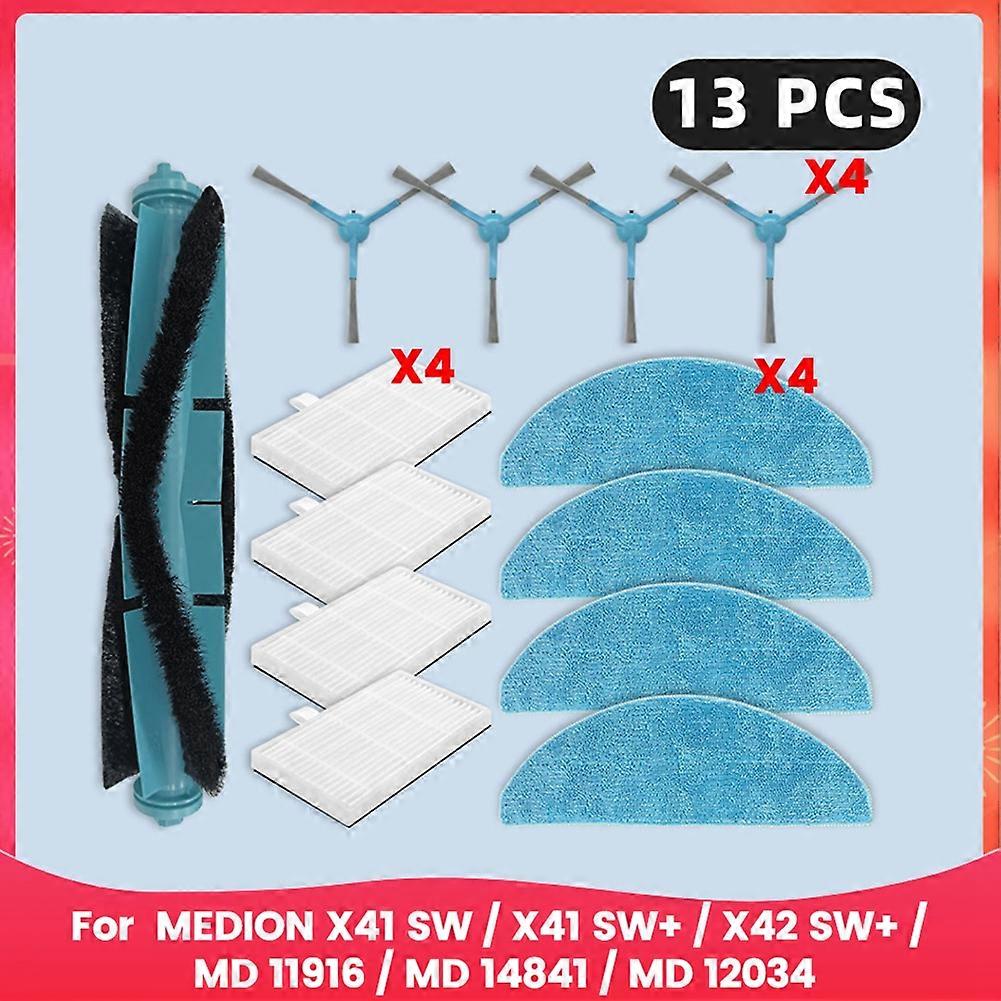 Ersatzteile Für Medion X41 Sw / X41 Sw+ / X42 Sw+ / Md 11916 / Md 14841 / Md 12034: Filter, Hauptbürste, Reinigungstuch