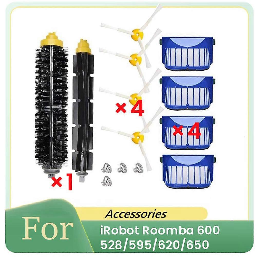 Zubehör Für Den Saugroboter Der Irobot Roomba 600-serie (528/595/620/650): Ersatz-seitenbürste, Rolle Und Filter