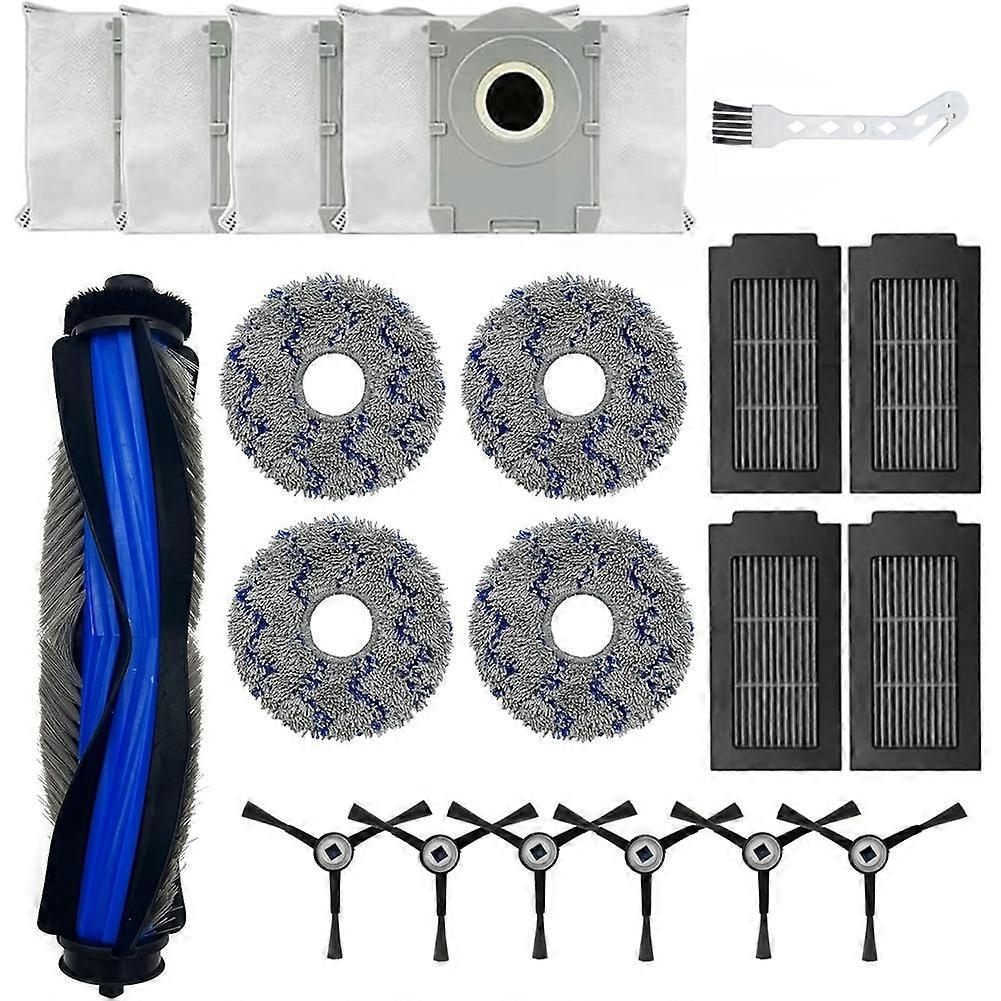 Ersatzteile Für Den Ecovacs Deebot T50 Max Roboterstaubsauger: Hauptseitenbürste, Hepa-filter, Reinigungstücher Und Staubbeutel.