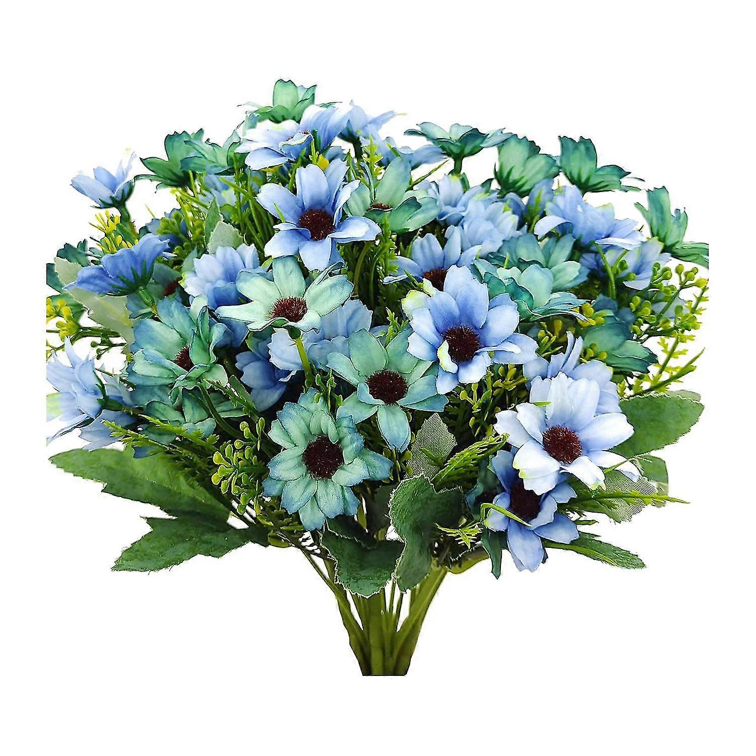 5 Bündel Künstliche Wildblumen, Künstliche Seidengänseblümchen Mit Stielen, Arrangements Für Zuhause Im Freien