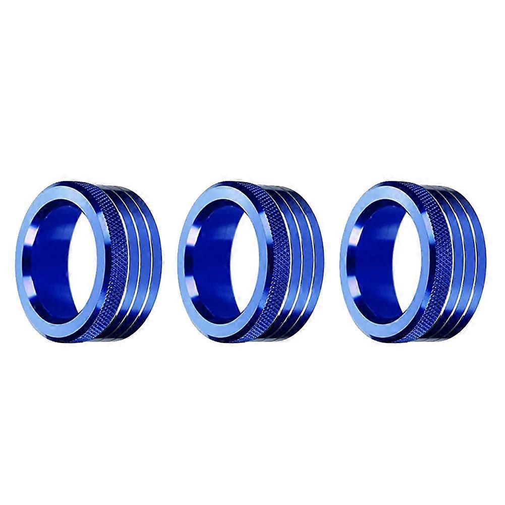 3 Stücke Auto Konsole Air Ac Knopf Lautstärke Ringe Abdeckung Taste Für Brz 86 Gt86 2013-2020 Blau