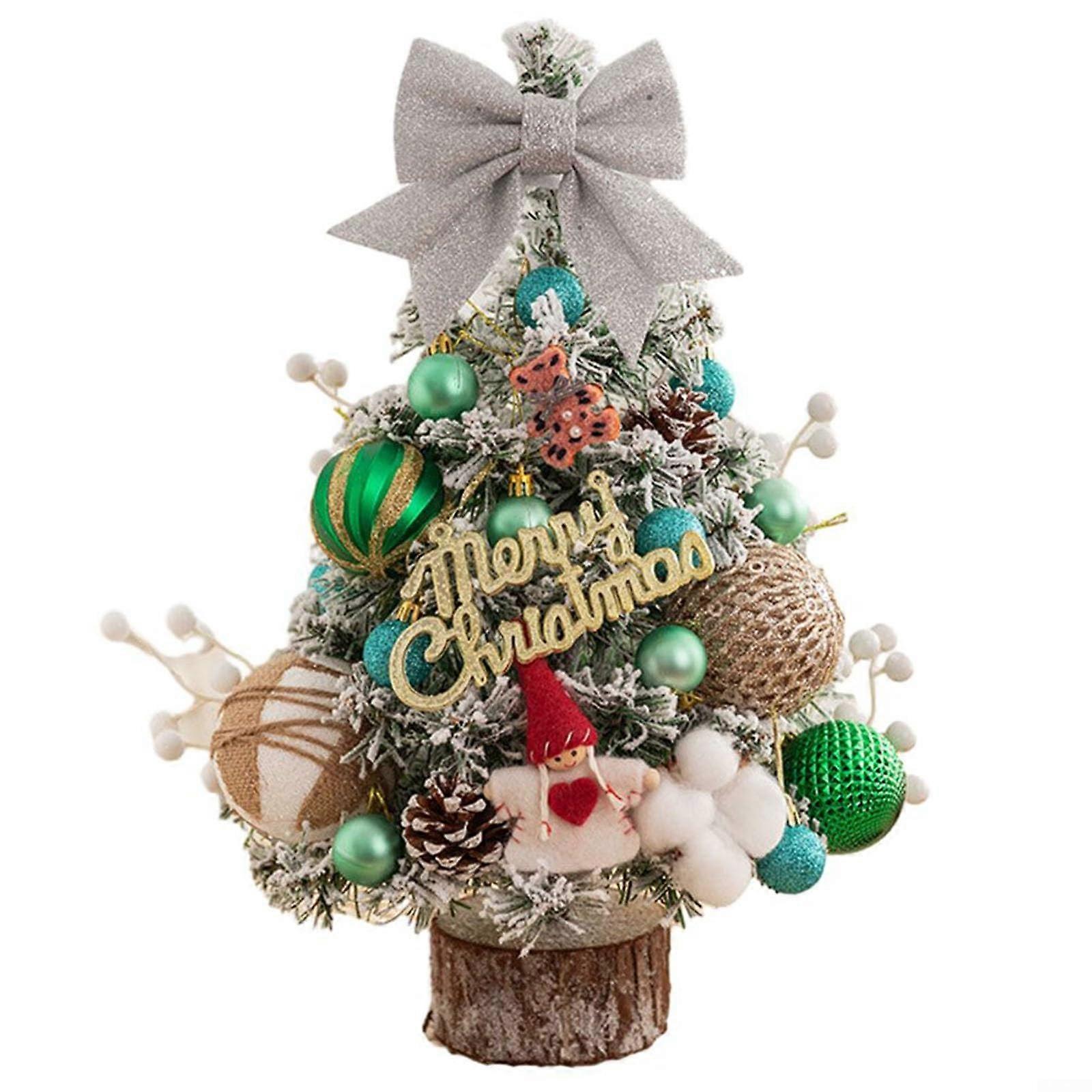 Mini-desktop-weihnachtsbaum, 45 Cm, Mini-kleiner Desktop-weihnachtsbaum Mit Led-licht Für Ferienhaus, Party, Diy-dekoration (grün)