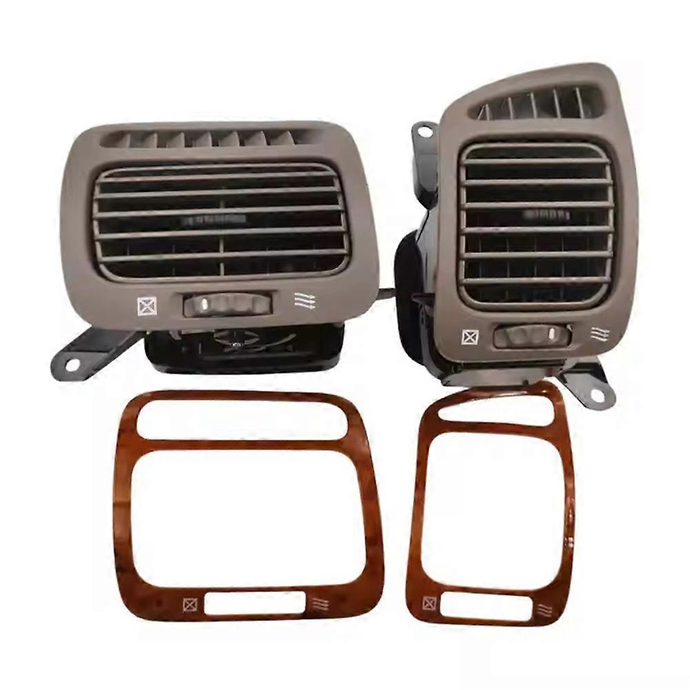 Paar Lüftungsgitter Der Armaturenbrett-klimaanlage Mit Aufklebern Aus Holzimitat Für Toyota Land Cruiser Lc100 Fj Cruise (1998–2007).