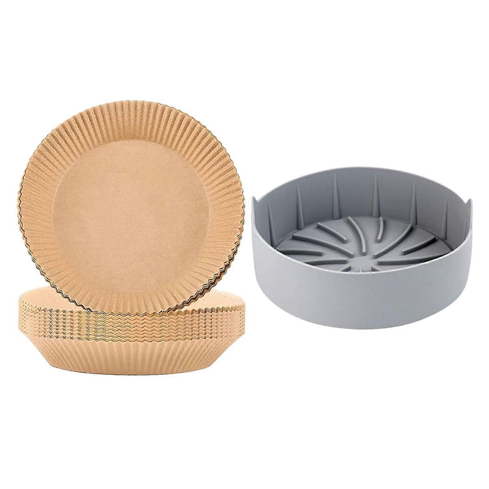 51-teiliges Einweg-backpapier-set Aus Silikontopf Und Fritteuse, Antihaft-papiereinlage, Mikro-fritteusen-backpapier-set
