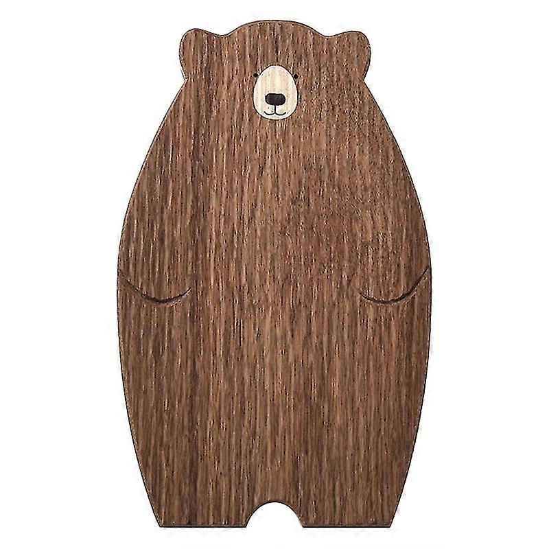 Holzbrett, Schneidebrett, Süßes Brottablett In Bärenform, Schwarzes Walnuss-küchenbrett, Braun