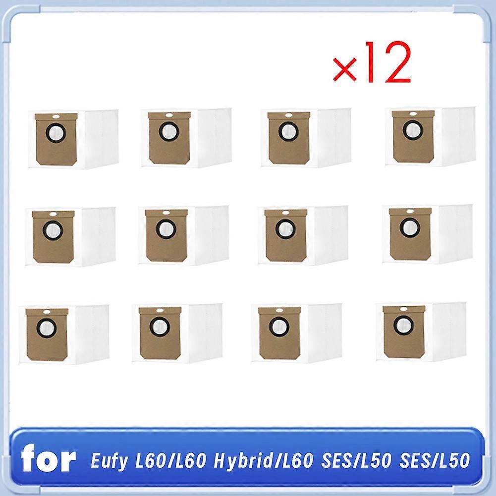 12er-pack Staubbeutel Für Eufy L60/l60 Hybrid/l60 Ses/l50 Ses/l50 Roboter-staubsauger Mit Automatischer Entleerung, Robustes Zubehör
