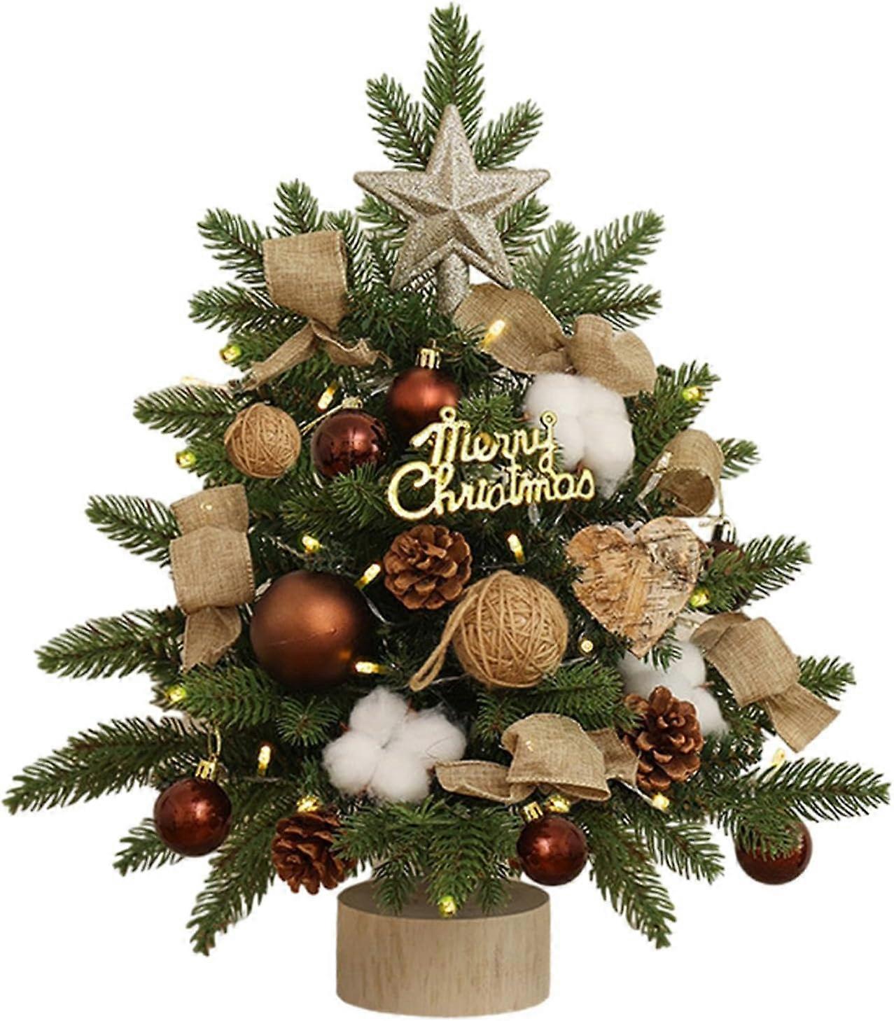 Mini-weihnachtsbaum, Tischdekoration, 45 Cm Großer Baum (braun)