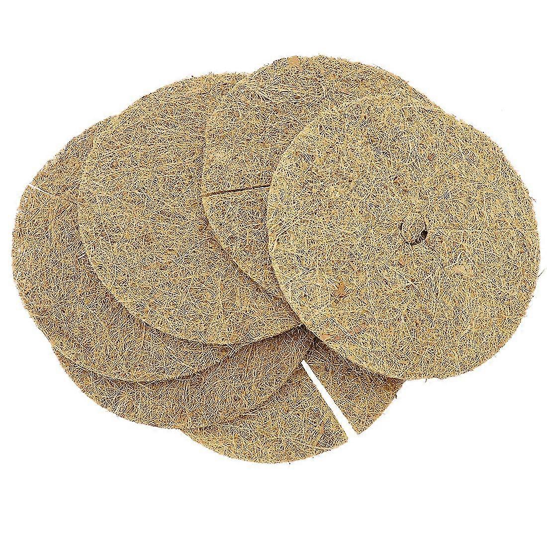 6 Stück Kokospalmen-mulch-abdeckung, Blumentopf-matte, Unkrautbekämpfungstuch, Pflanzenkissen Für Pflanzenschutz