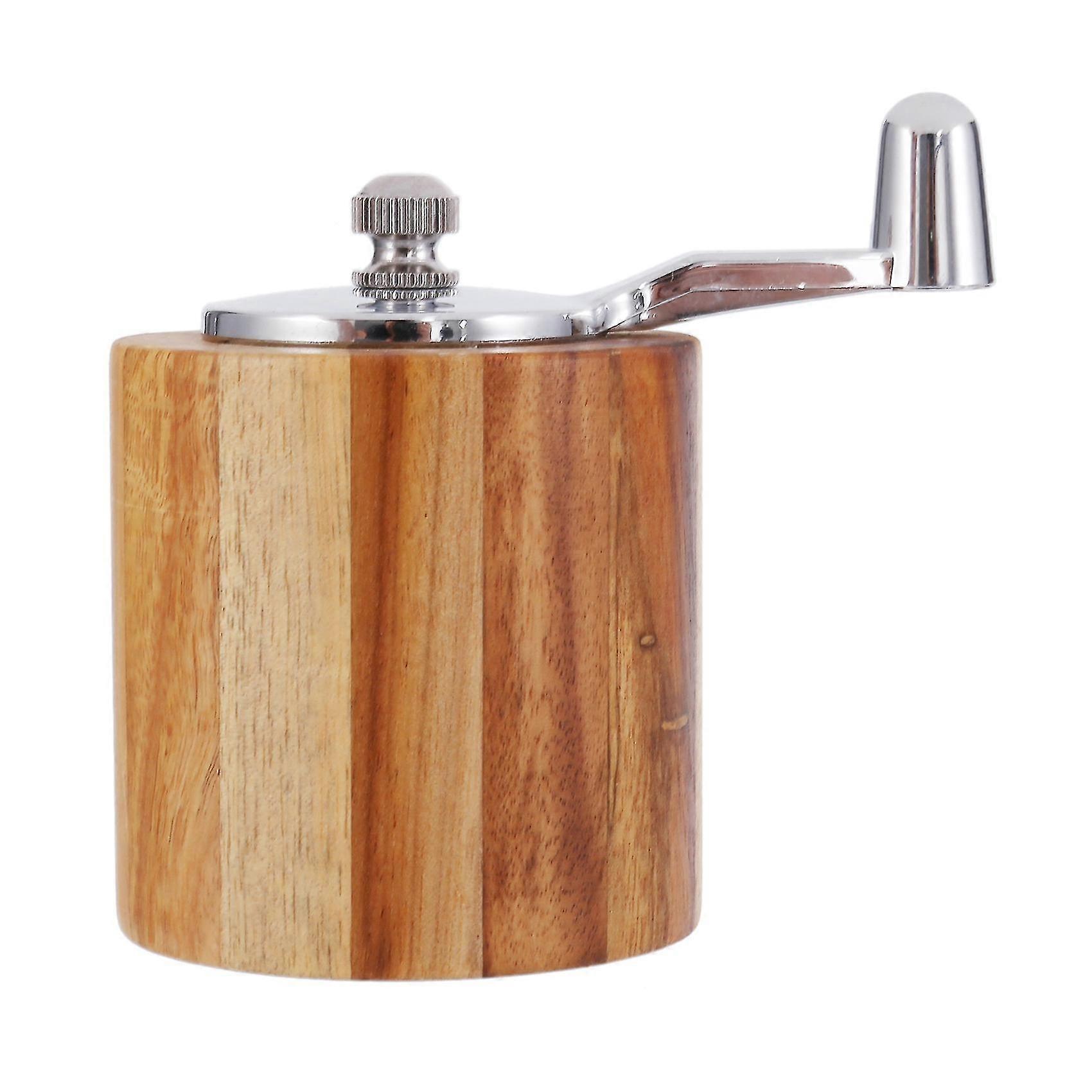Salz- Und Pfeffermühle, Hölzerner Kurbelbecher, Pfefferstreuer Mit Klassischem, Verstellbarem Griff