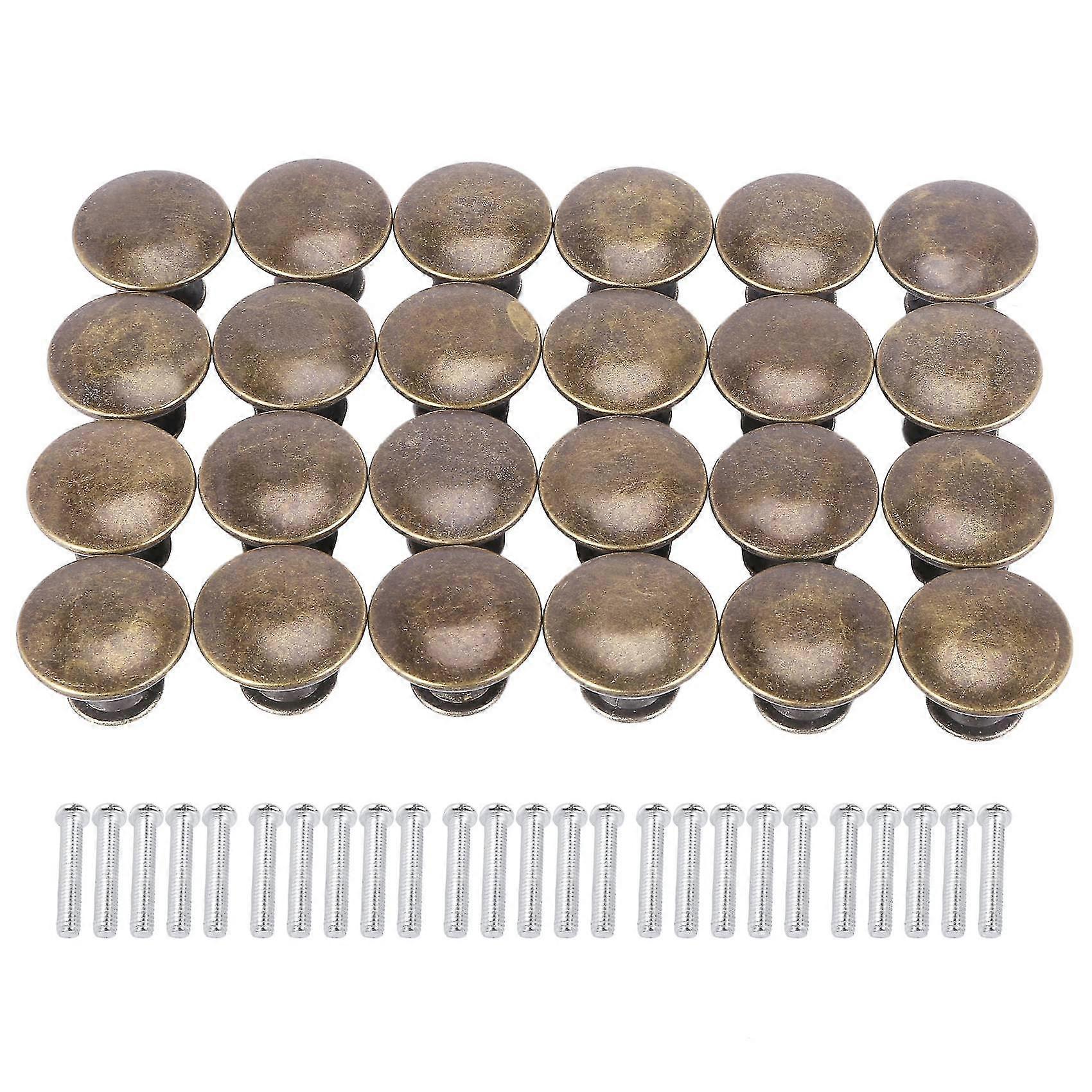 25 Stück Vintage-tür- Und Schubladenknöpfe, 30 Mm, Antike Küchenschrankgriffe, Kompatibel Mit Kommode Und Kleiderschrank, Altbronze