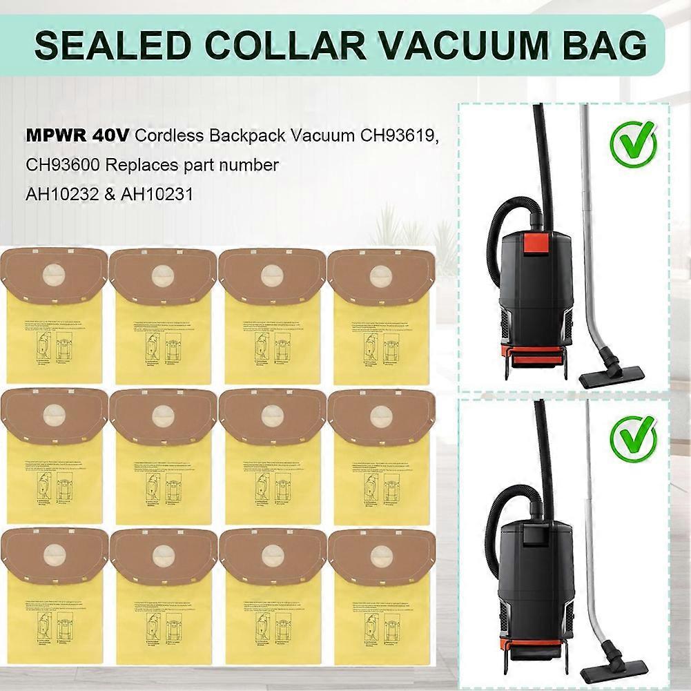 12 Beutel Ah10232 Für Hoover Mpwr 40v Akku-rucksackstaubsauger Ch93619 Ch93600 (ersatzteile)