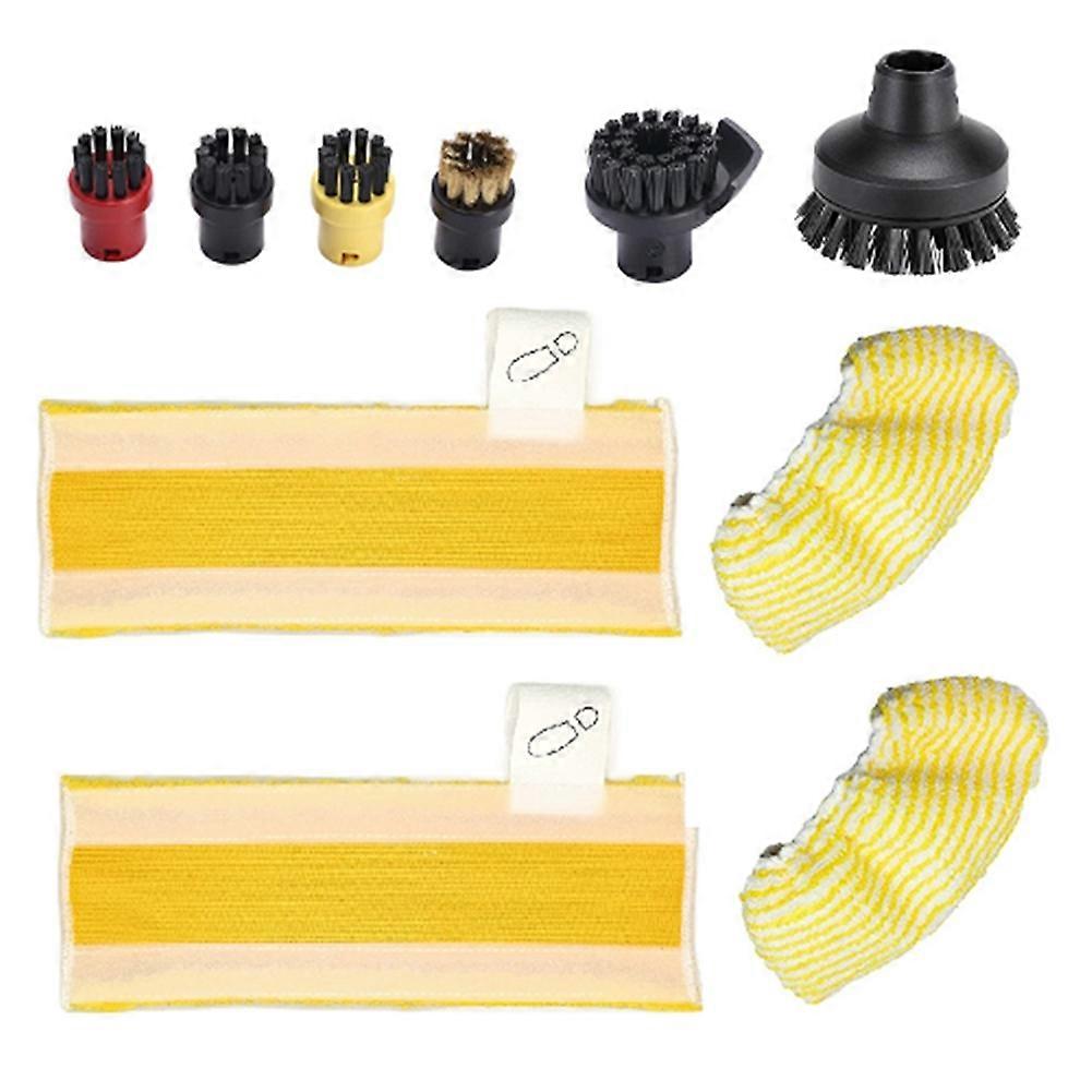 10er-pack Dampfbürstenköpfe Und Bodentücher Als Ersatz Für Karcher Sc1 Sc2 Sc3 Sc4 Sc5 Dampfstaubsauger