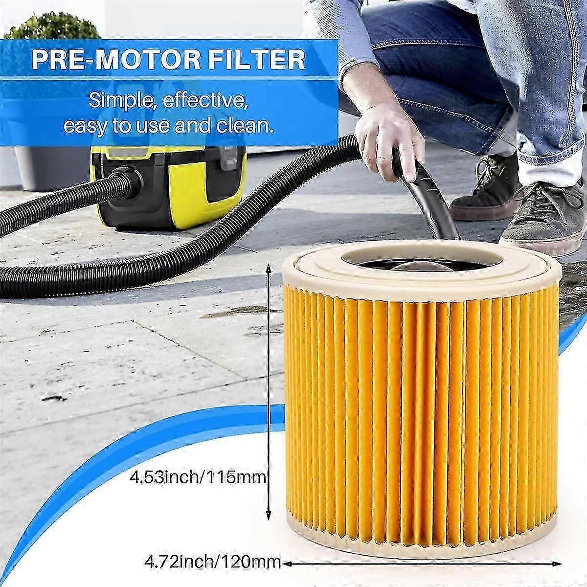 2 Stück Patronenfilter Für Karcher Wd3 Premium Szrh A-v Staubsauger