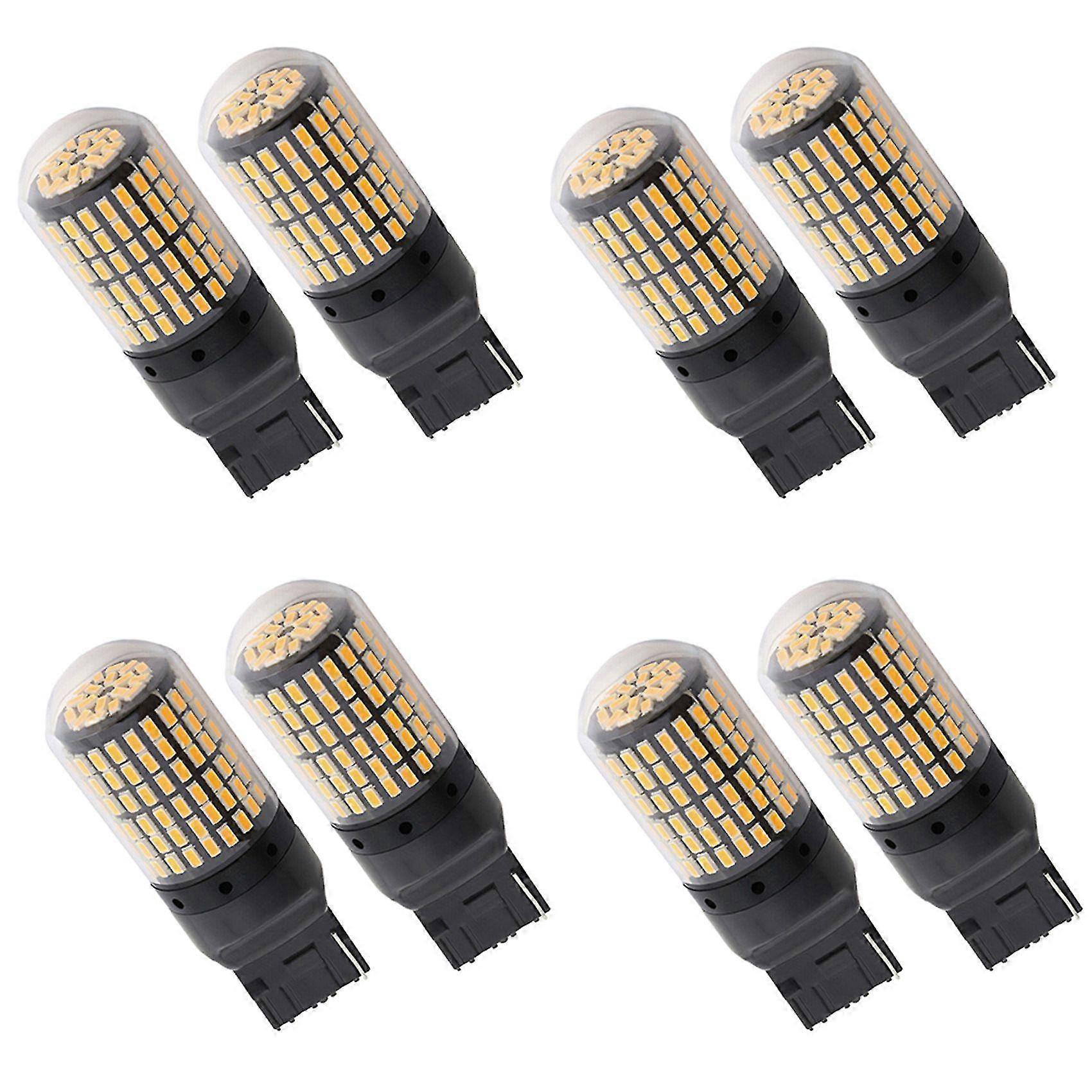 Superhelle T20 W21w 7440 Canbus Fehlerfreie Led-lampe 8x144 Smd Bernstein Für Rückwärts-blinker Hinten