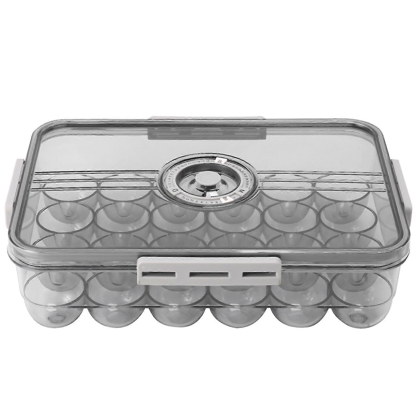 24 Gitter Eier-aufbewahrungsbox, Transparenter Eierbehälter Für Kühlschrank, Eier-organizer, Halter, Lebensmittelaufbewahrung