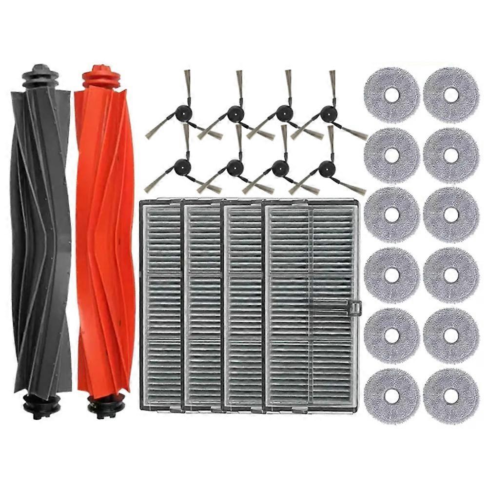 Ersatzteile Für Den Staubsaugerroboter X40 Pro Ultra: Hauptbürste, Hepa-filter Und Reinigungstuch.