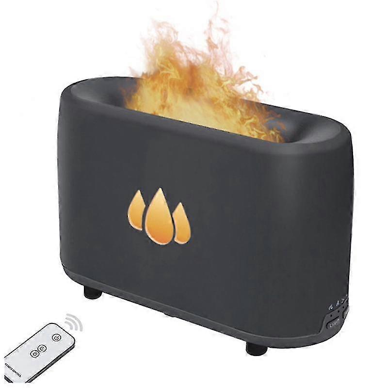 Ultraschall-luftbefeuchter, Diffusor, Nebelmaschine, Nebelmaschine, Led-flammenlampe Für Ätherische Öle, Grau