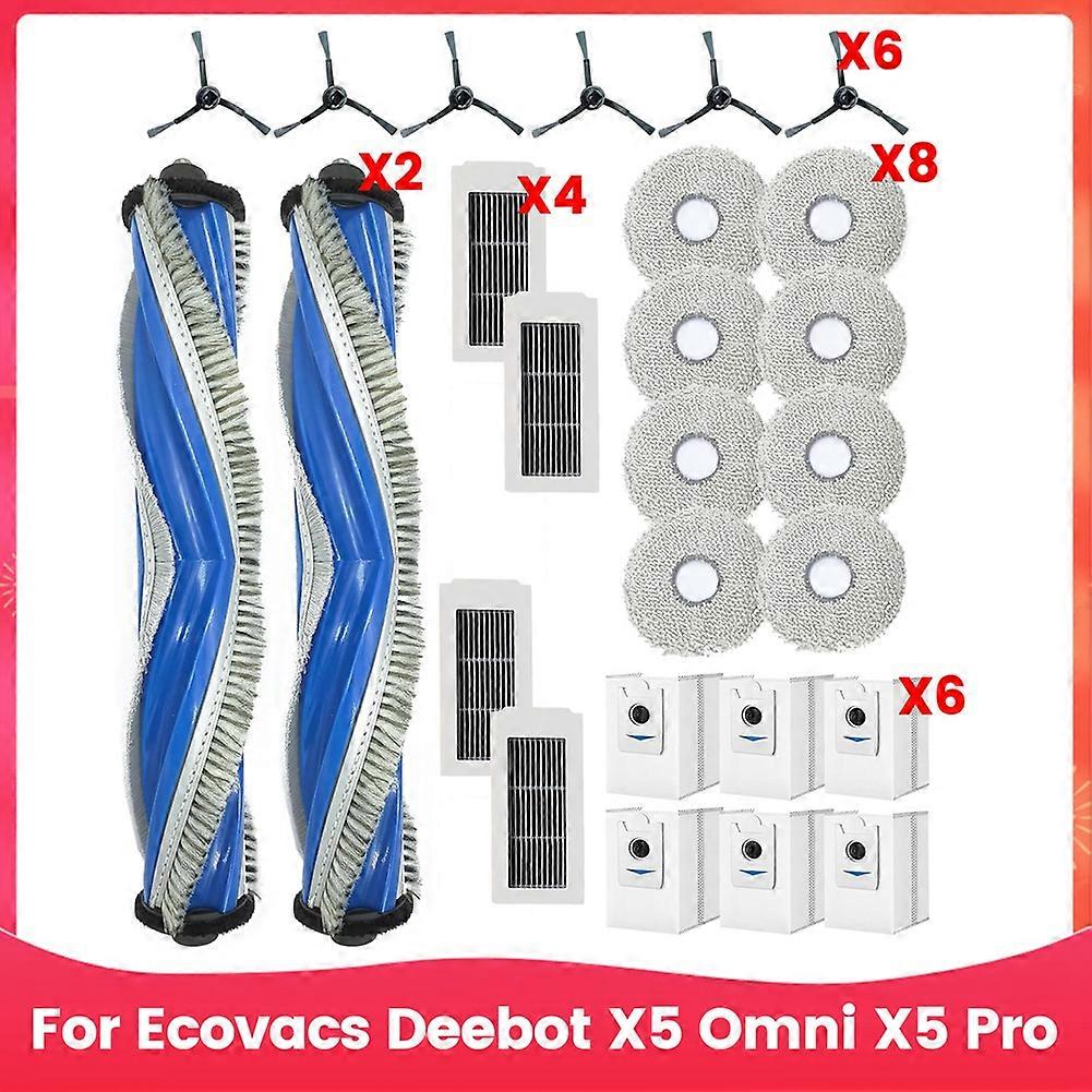 Zubehör Für Die Staubsauger X5 Omni Und X5 Pro: Beutel, Reinigungstücher, Hauptbürste, Ersatzbeutel.