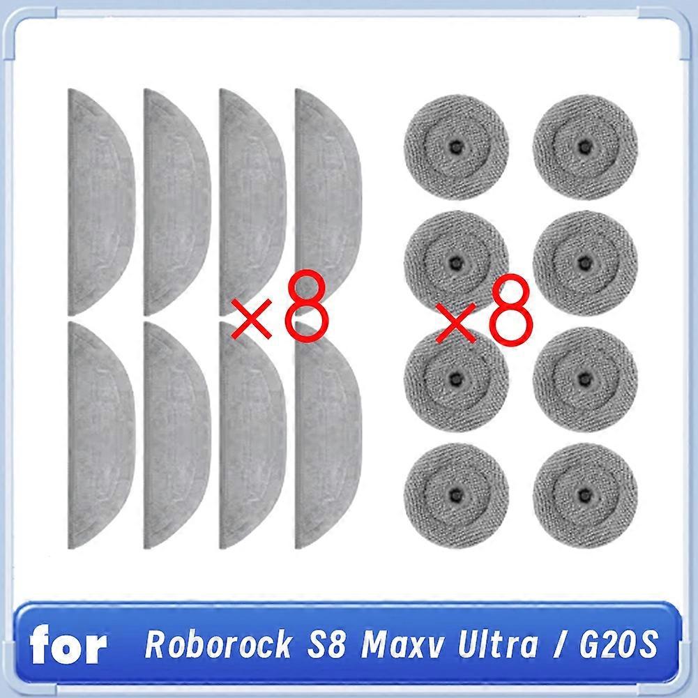 16 Reinigungstücher-nachfüllungen Für Roborock S8 Maxv Ultra/g20s Roboterstaubsauger, Dual-sonic-vibrationsmodule, Kantenreinigungstücher