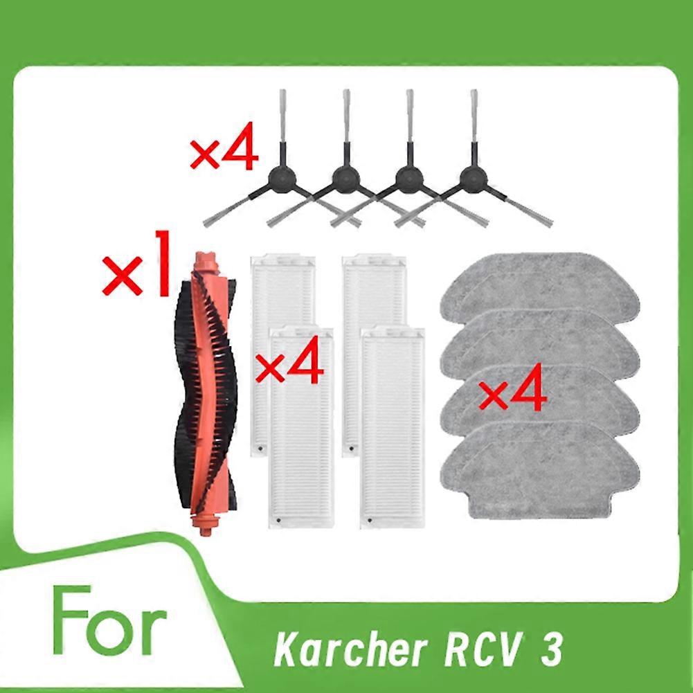 13 Stück Für Karcher Rcv 3 Staubsaugerzubehör, Hauptseitenbürste, Moppfilter