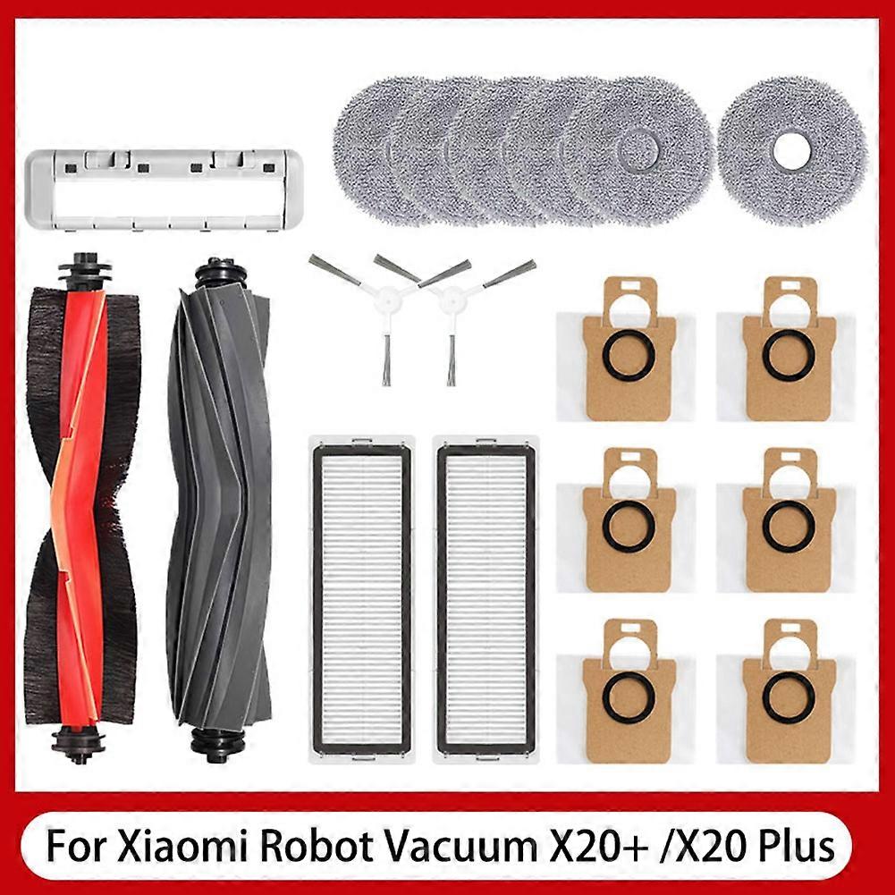 Kompatibel Mit Xiaomi X20+ / X20 Plus Roboterstaubsauger: Ersatzteile Für Hauptbürste, Hepa-filter, Reinigungstuch Und Staubbeutel.