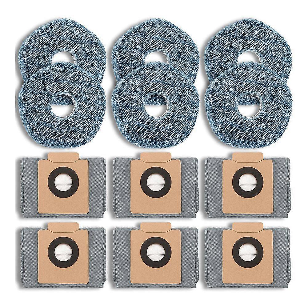 12er-pack Ersatzzubehör Für Den Roboterstaubsauger Eufy X10 Pro Omni: Staubbeutel Und Reinigungstücher.