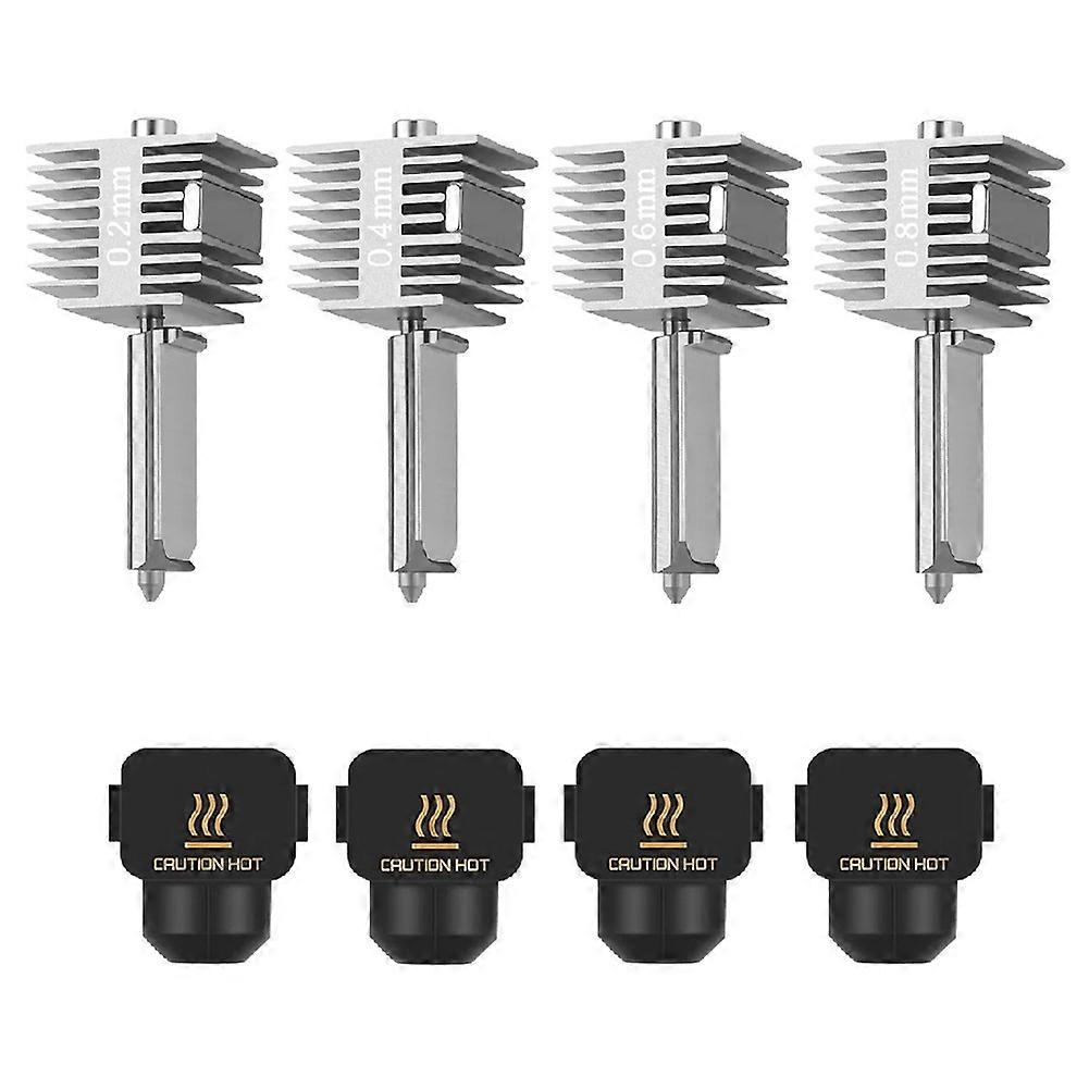 Schnellwechsel-druckkopf Mit Integrierter 0,2 Mm + 0,4 Mm + 0,6 Mm + 0,8 Mm Edelstahldüse Für Bambu Lab A1/a1 Mini