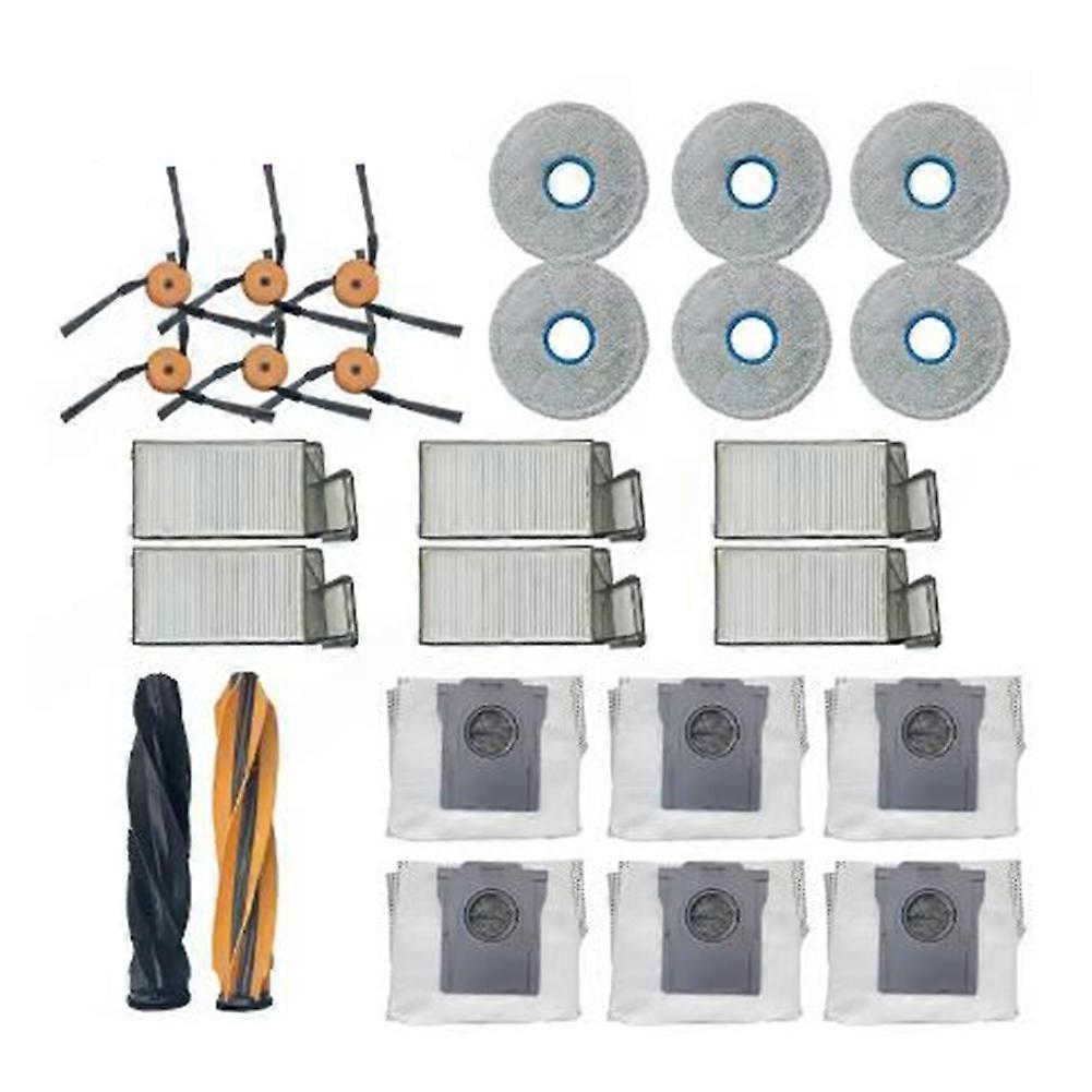 Ersatzzubehör Für Dreame X60 Max Ultra: 1 Hauptbürste, 10 Hepa-filter, 10 Reinigungstücher, 10 Seitenbürsten, 10 Staubbeutel.