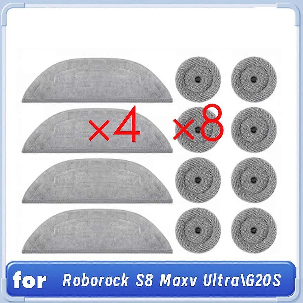 Roborock S8 Maxv Ultra/g20s Roboter-staubsauger-reinigungstücher, Nachfüllpackungen: Runde Antibakterielle Tücher.