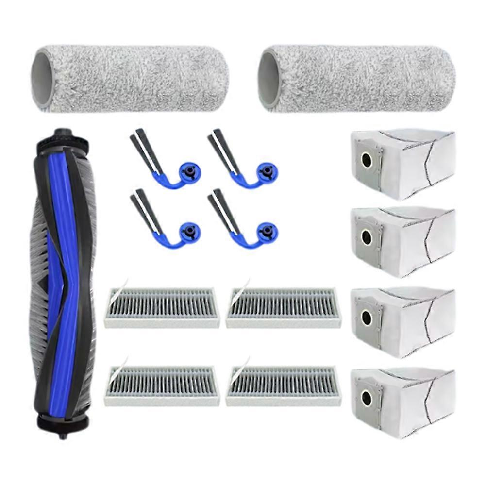 Packung Mit 15 Teilen Für Ecovacs Deebot X9 Pro Omni/x9 Pro Staubsauger: Ersatzteile, Hauptbürste, Hepa-filter, Reinigungstuch Und Staubbeutel.