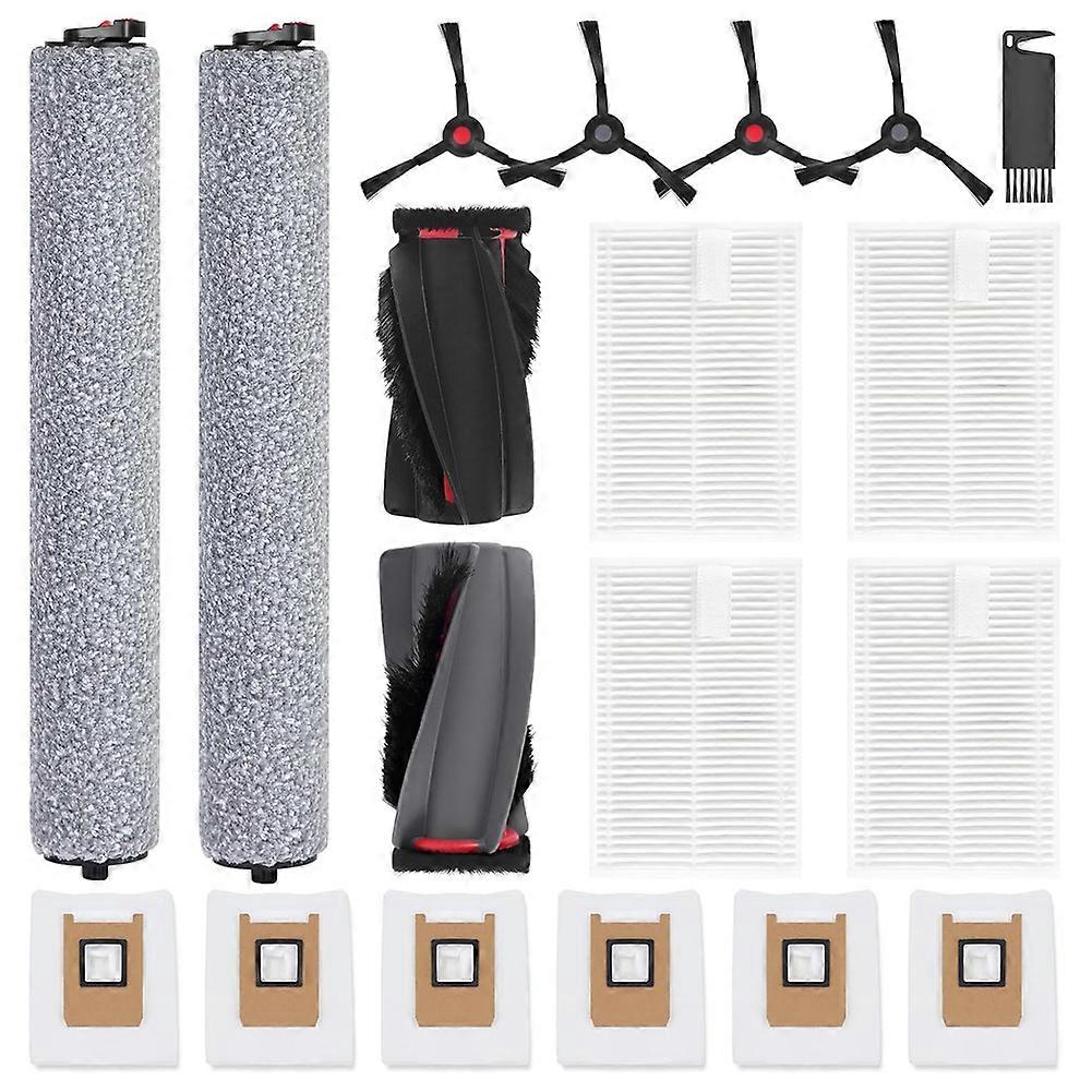 Für Eufy C28/eufy Omni C28 Roboterstaubsauger: 1 Rotierende Bürste, 2 Reinigungswalzen, 4 Filter, 4 Seitenbürsten, 6 Staubbeutel