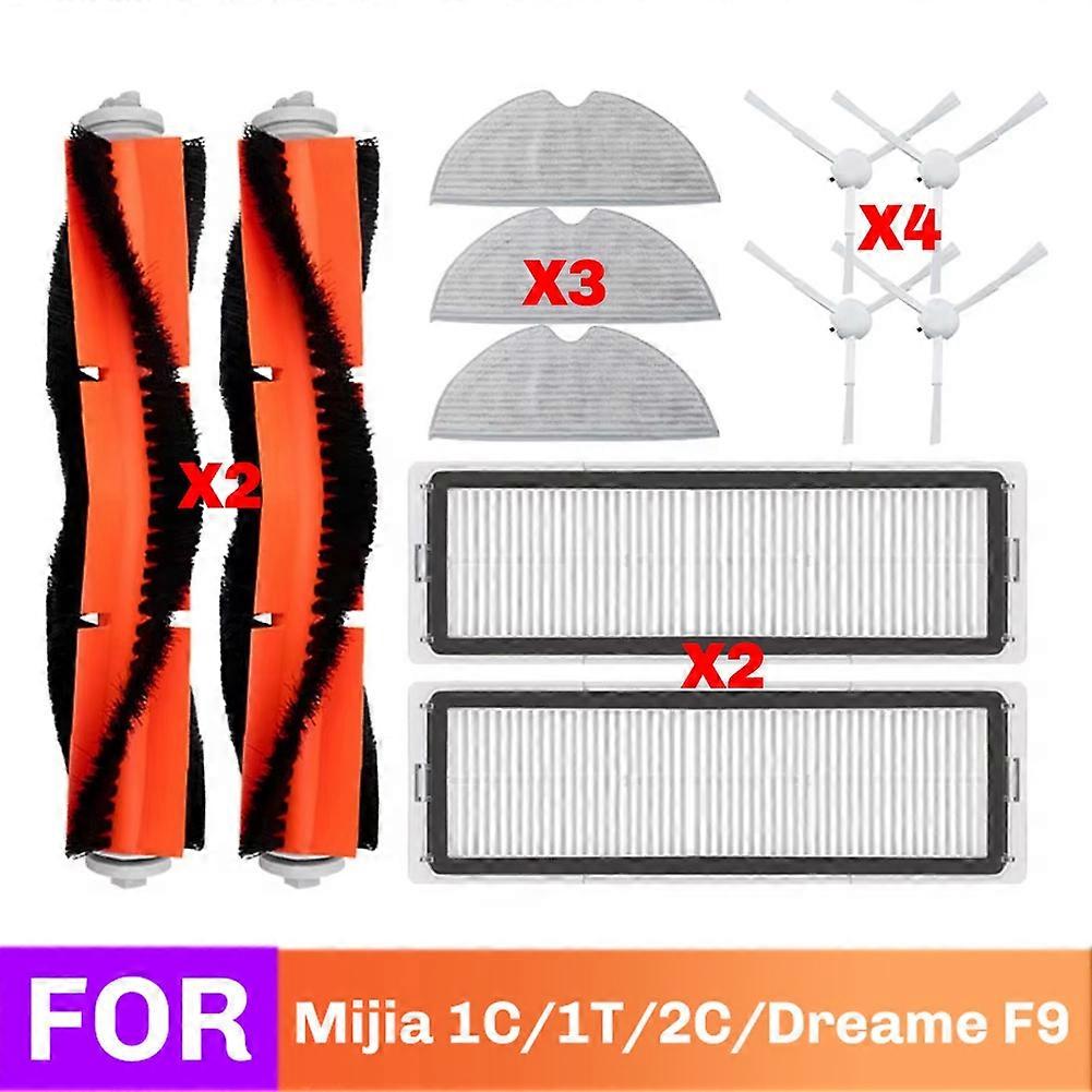 Kompatibel Mit Xiaomi Mijia 1c, 2c Und 1t Mi Roboterstaubsaugern (ersatzteile Im Lieferumfang Enthalten): Dreame F9 Rotierende Bürste, Hepa-filter, Roboterstaubsaugerbürste.