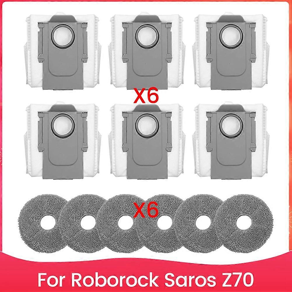 Reinigungssets Und Staubbeutel Für Roborock Saros Z70 Roboterstaubsauger: 6 Tücher Und 6 Staubbeutel.