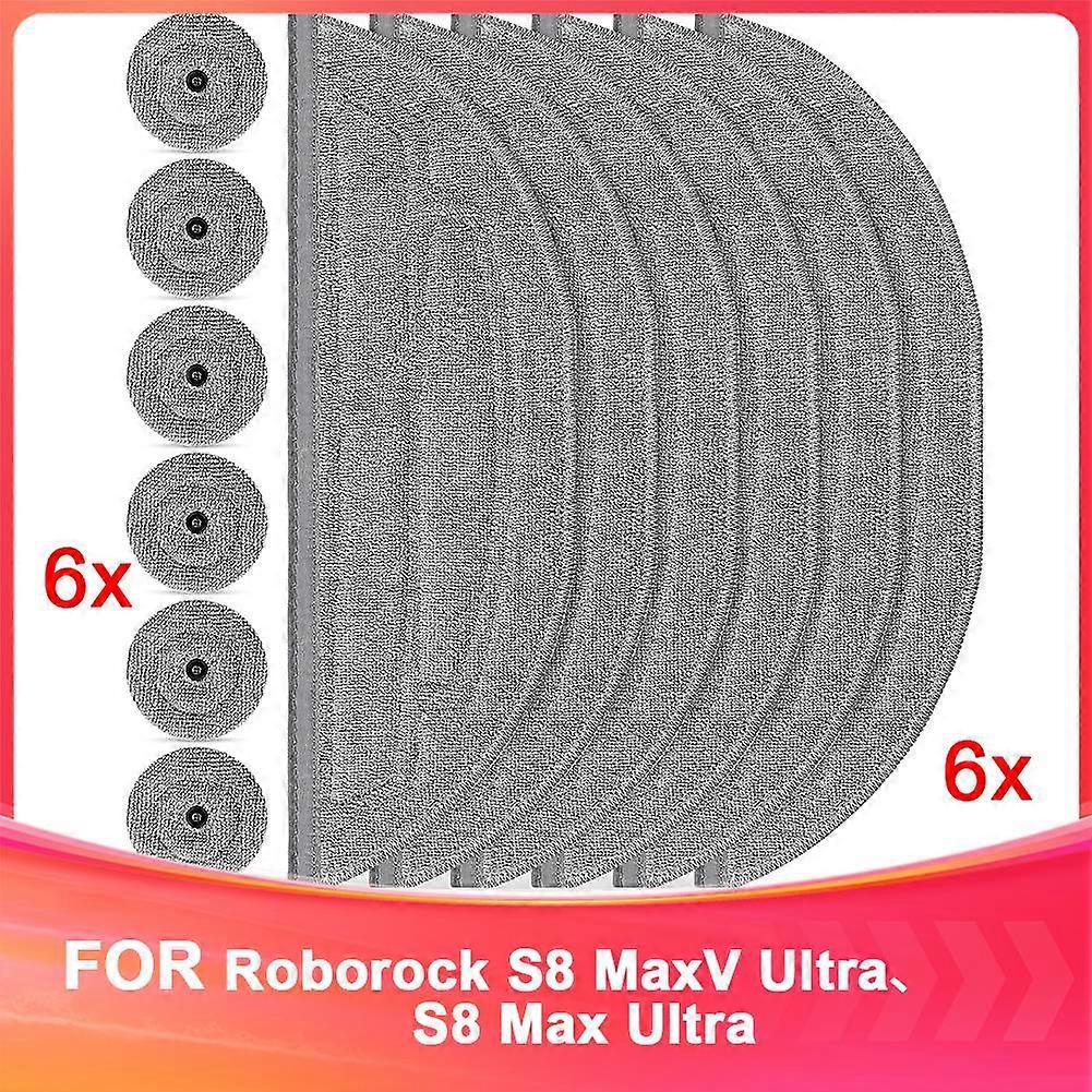 Tücher Für Roborock S8 Maxv Ultra Roboterstaubsauger, Tücher Und Seitenwischer, Vibrarise 3.0 Silberionen-mikrofaser