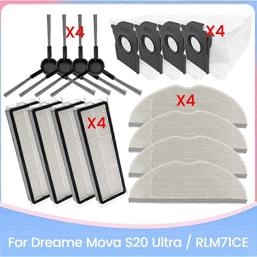 16-teiliges Set Inklusive Bürste, Filter, Staubbeutel Und Reinigungstuch Für Dreame Mova S20 Ultra/rlm71ce Staubsauger – Ersatzteile
