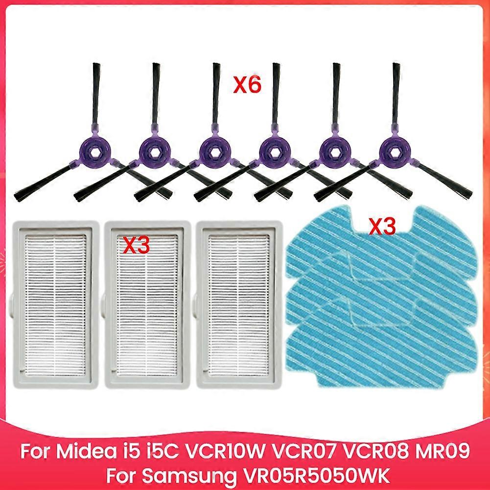 Ersatzteilset Für Midea I5 I5c Vcr10w Vcr07 Vcr08 Mr09 Und Samsung Vr05r5050wk: Seitenbürste, Hepa-filter Und Reinigungstuch