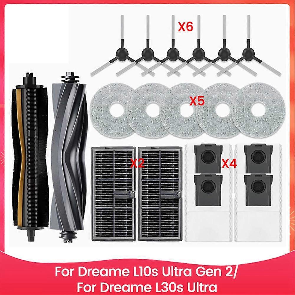 Teile Des Dreame L10s Ultra Gen 2/l30s Ultra Staubsaugers: Hauptbürste, Hepa-filter, Reinigungstuch Und Staubbeutel.