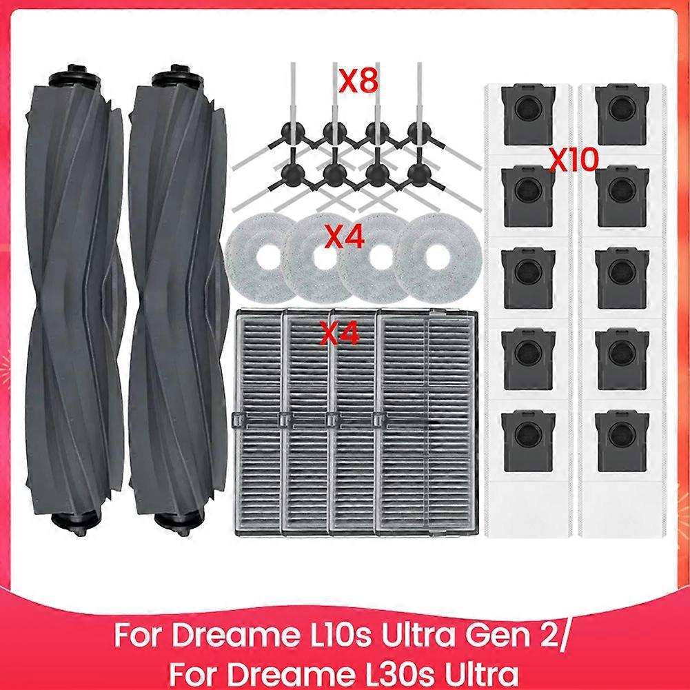 Teile Des Dreame L10s Ultra Gen 2/l30s Ultra Staubsaugers: Hauptseitenbürste, Hepa-filter, Reinigungstuch, Staubbeutel A