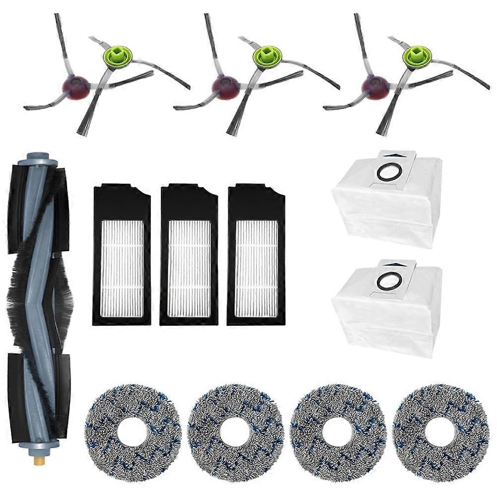 Ersatzteile Für Ecovacs Deebot X1 Omni Turbo Roboterstaubsauger: Hauptbürste, Hepa-filter, Reinigungstuch Und Staubbeutel.