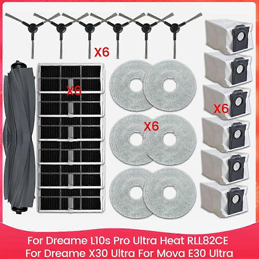 Für Die Staubsauger Dreame L10s Pro Ultra Heat Rll82ce, Dreame X30 Ultra Und Mova E30 Ultra: Hauptseitenbürste, Hepa-filter Und Staubbeutel.